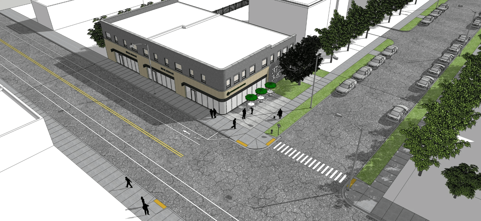 Midtown project for food, apartment space seeks tax break